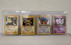 Pokemon TCG Set of 4: KidsWB Presents Pokemon The First Movie Promo Cards - Image 1