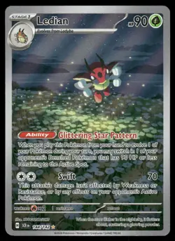 Pokemon Cards Ledian 144/142 Stellar Crown Illustration Rare NM - Image 1
