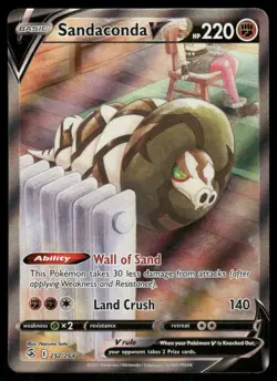 Pokemon Cards Sandaconda V 252/264 Fusion Strike Ultra Rare NM - Image 1