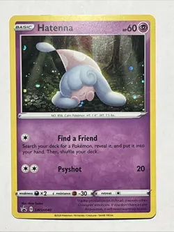 Pokemon TCG Hatenna SWSH Black Star Promo SWSH040 Holo Promo - Image 1