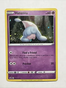 Pokemon TCG Hatenna SWSH Black Star Promo SWSH040 Holo Promo - Image 2