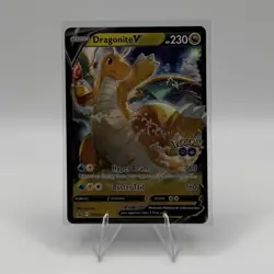 Pokemon Dragonite V SWSH235 Pokemon GO Full Art Promo Holo NM - Image 1