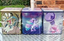 POKEMON TCG STACKING TIN 2024 Q1 X3 ART SET PSYCHIC METAL DRAGON TYPE *SEALED* - Image 3