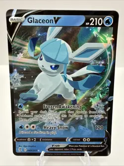 Glaceon V 040/203 Evolving Skies NM Full Art Ultra Rare Pokemon Card - Image 1