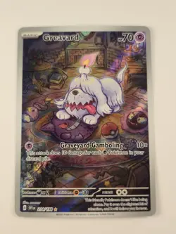 Pokemon TCG Greavard Scarlet & Violet Base Set Holo Card 214/198 Illustration LP - Image 1