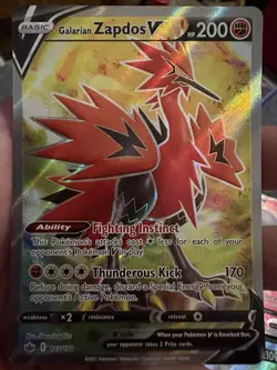 Pokemon V Card Lot - Galarian Zapdos V, Mawile V, Magearna V, Holo - Image 2