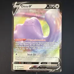Pokemon Ditto V 050/072 Shining Fates Ultra Rare Holo Basic 170HP English Card - Image 1