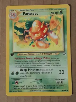 Pokemon Parasect 35/64 Neo Revelation 1st Edition LP See Pictures - Image 1