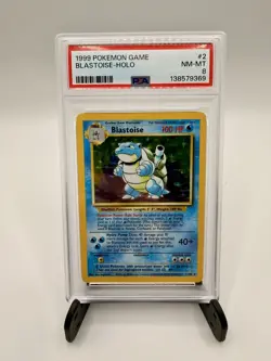 1999 Pokemon Game Blastoise #2 PSA 8 Holo NM-MT Base Set - Image 1