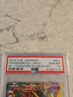 2014 Pokemon Japanese Charizard Holo Ex M Charizard Ex Mega Battle Psa 10 #001 - Image 2