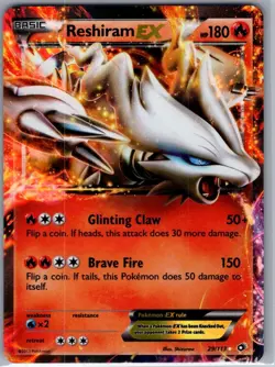 Reshiram EX 29/113 Legendary Treasures - Pokemon Card - NM - Image 1