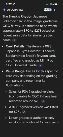 Brock's Rhydon Pokemon TCG Japanese #112 Gym Challenge Holo Card PSA 9 SWIRL - Image 4