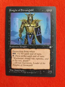 Knight of Stromgald, MTG Ice Age (1995) Uncommon Black Creature NM - Image 1