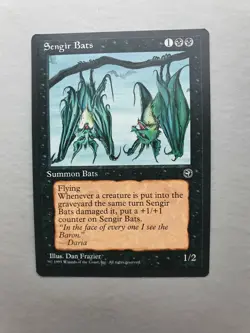 Sengir Bats, MTG Homelands (1995) Common Black Creature NM - Image 1