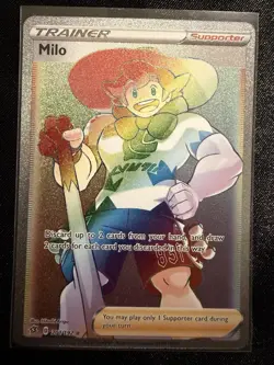 Pokemon Milo Secret Rare Trainer Full Art Holo Swsh02 Rebel Clash 201/192 - Image 1