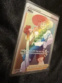 Pokemon Milo Secret Rare Trainer Full Art Holo Swsh02 Rebel Clash 201/192 - Image 5