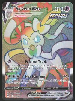 Sylveon VMAX 211/203 Secret Rare Pokemon TCG Evolving Skies NM - Image 1