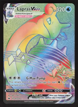 Lapras VMAX 203/202 Pokemon TCG Sword & Shield Base Set NM - Image 1