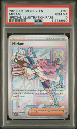 2023 POKEMON SVI EN-SCARLET & VIOLET SPECIAL ILLUSTRATION RARE MIRIAM PSA 10 - Image 1