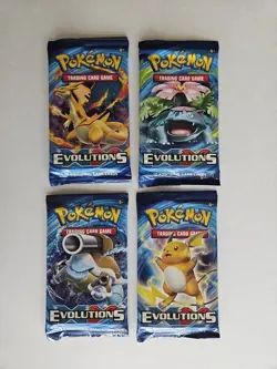 POKEMON XY: EVOLUTIONS - 4x Booster Packs - Art Set - Factory Sealed - TCG - Image 1