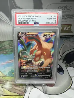 Pokemon Tcg Charizard V Brilliant Stars #154 Psa 10! - Image 1