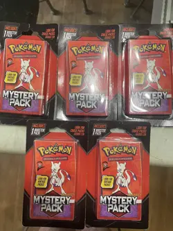 Pokemon Mystery Booster Pack Walmart Vintage Chase Pack Mewtwo Lot of 5 🔥 - Image 1