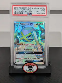 Pokemon Card 2019 PSA 9 METAGROSS GX Full Art Holo 157A/145 Hidden Fates MINT - Image 1