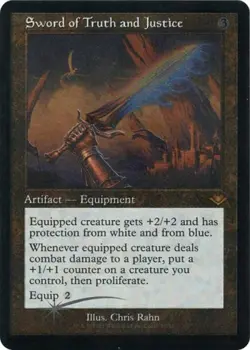 MTG English Sword of Truth and Justice (Retro Frame) (Foil Etched) NM Foil - Image 1