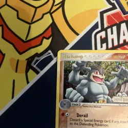 Machamp 9/92 EX Legend Maker Pokemon Card Reverse Holo Foil Rare - Image 3