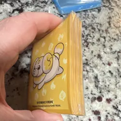 New! Pokemon TCG Fidough Card Sleeves Yellow Official Nintendo (64 sleeves) - Image 2