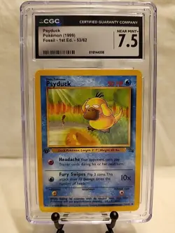 Pokemon TCG Psyduck 1999 Fossil Card 53/62 1st Edition Common Base Set - Image 1