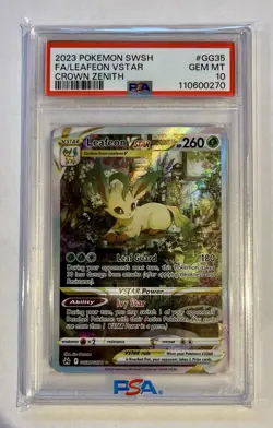 2023 Pokemon SWSH Crown Zenith Full Art Holo Leafeon VSTAR GG35/GG70 PSA 10 🔥 - Image 1
