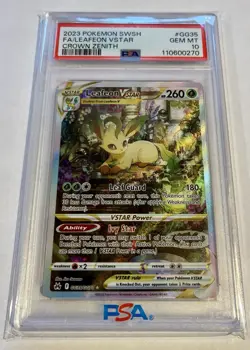 2023 Pokemon SWSH Crown Zenith Full Art Holo Leafeon VSTAR GG35/GG70 PSA 10 🔥 - Image 4