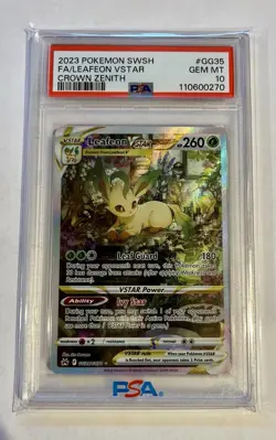 2023 Pokemon SWSH Crown Zenith Full Art Holo Leafeon VSTAR GG35/GG70 PSA 10 🔥 - Image 5