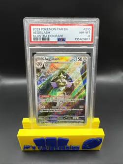 2023 Pokemon Par EN-Paradox Rift Aegislash #210 Illustration Rare PSA 8 - Image 1