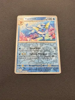 Pokemon TCG Vaporeon 134/165 Sv: Scarlet & Violet 151 Reverse Holofoil Near Mint - Image 2