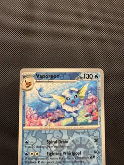 Pokemon TCG Vaporeon 134/165 Sv: Scarlet & Violet 151 Reverse Holofoil Near Mint - Image 3