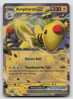 Pokemon Ampharos ex SVP016 Black Star Promo Holo Scarlet & Violet Promo - Image 1