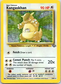 Kangaskhan (5) #05/64 Holo Jungle Pokemon HP/DMG - Image 1