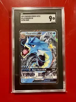 Pokemon TCG Gyarados GX Hidden Fates 16/68 Holo Ultra Rare - SGC 9 - Image 1
