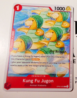 One Piece Card Game Carte Pre-Release Kung Fu Jugon OP04-005 English NM - Image 1