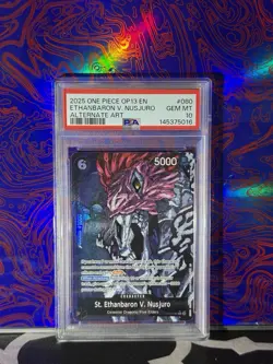 One Piece St. Ethanbaron V. Nusjuro OP13-080 Foil Rare Alt Art PSA 10 - Image 1