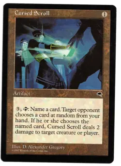 Magic the Gathering MTG Card: Cursed Scroll Tempest Rare! EX/NM - Image 1