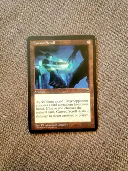 MtG - Cursed Scroll - Tempest - Artifact - Rare - MP - Image 1
