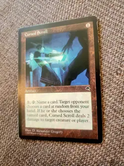 MtG - Cursed Scroll - Tempest - Artifact - Rare - MP - Image 2