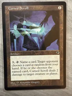 Cursed Scroll - Tempest MTG Magic The Gathering - NM Unplayed - Image 1