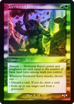 MTG FOIL ETCHED Territorial Kavu Retro - Modern Horizons 2 #425 - Image 1