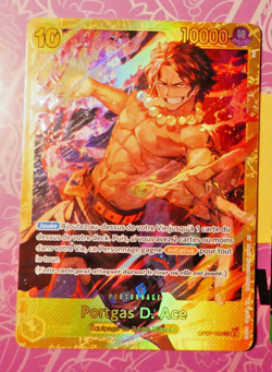 One Piece Card Game Carte Holo Portgas D. Ace OP07-119 SEC FR NM - Image 1