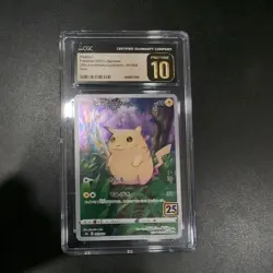 Pokemon Japanese Pikachu 25th Anniversary 2021 Holo Card 001/028 CGC 10 Pristine - Image 1