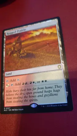 MTG Magic The Gathering Bloomburrow Commander Rugged Prairie 327 Rare NM - Image 3